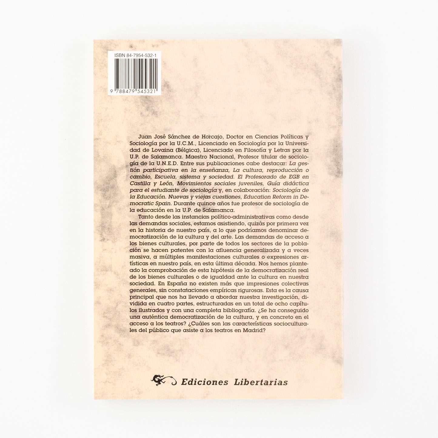 Los teatros madrileños. Un estudio sociológico