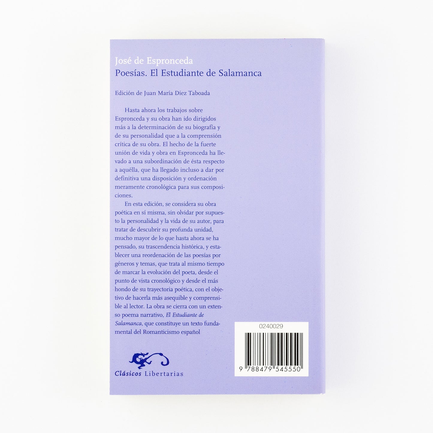 Poesías. El estudiante de Salamanca